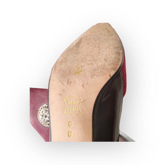 Vintage 60’s: Rosina Ferragamo Schiavone ⍟ Crystal Medallion Low Heels Pumps ⍟ 6 - Picture 11 of 16